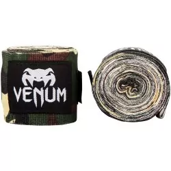 Ligaduras de boxe Venum para crianças (verde/camo)