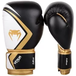 Luvas boxe Venum Contender 2.0 preto/branco/ouro